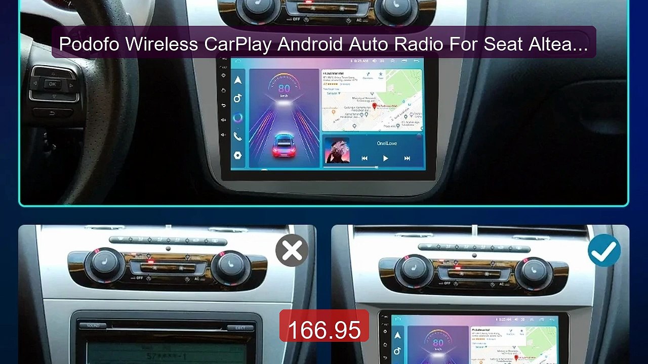Podofo Wireless CarPlay Android Auto Radio For Seat Altea 2... -- Top Pick 2026 | Unbeatable Price!