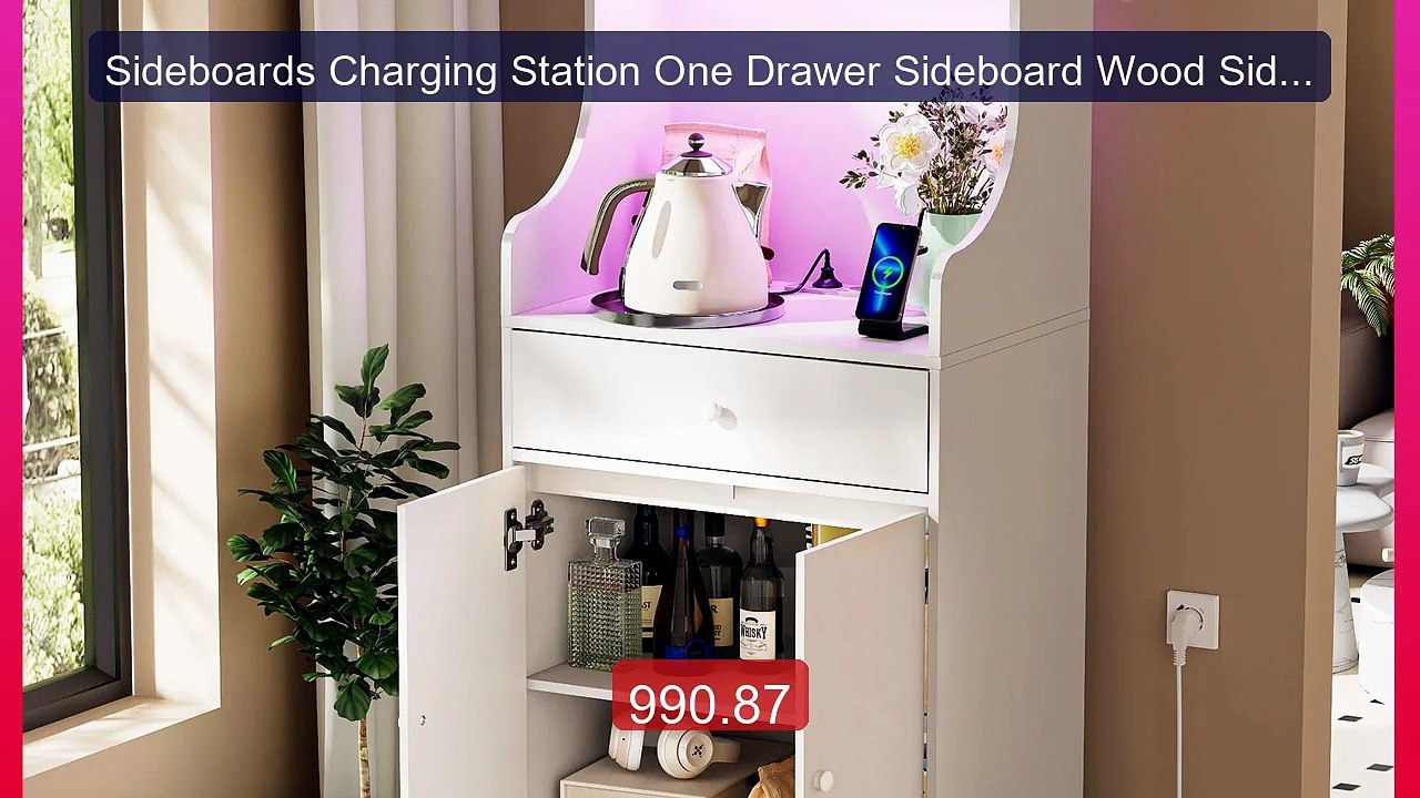 Sideboards Charging Station One Drawer Sideboard Wood Sideboard Kit... -- Top Rated 2026 | Buy Now!