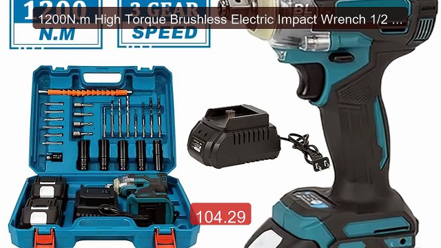 1200N.m High Torque Brushless Electric Impact Wrench 1/2 inch ... Hot Deal 2026 | Limited Offer!