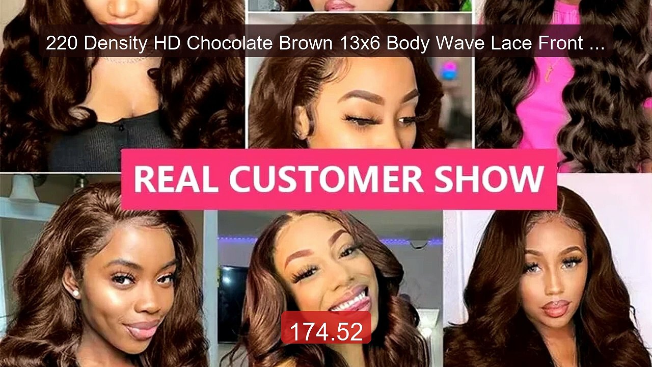 220 Density HD Chocolate Brown 13x6 Body Wave Lace Front Wig ... -- Amazing Value 2026 | Must Have!