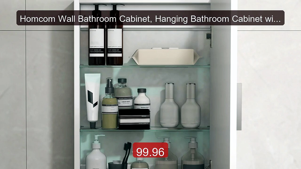 Homcom Wall Bathroom Cabinet, Hanging Bathroom Cabinet with Adjust... -- Best Deal 2026 | Shop Now!