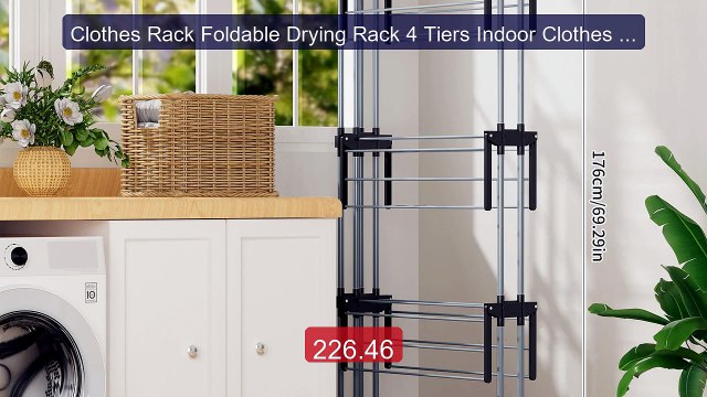 Clothes Rack Foldable Drying Rack 4 Tiers Indoor Clothes Dryer Towe... Top Rated 2026 | Buy Now!