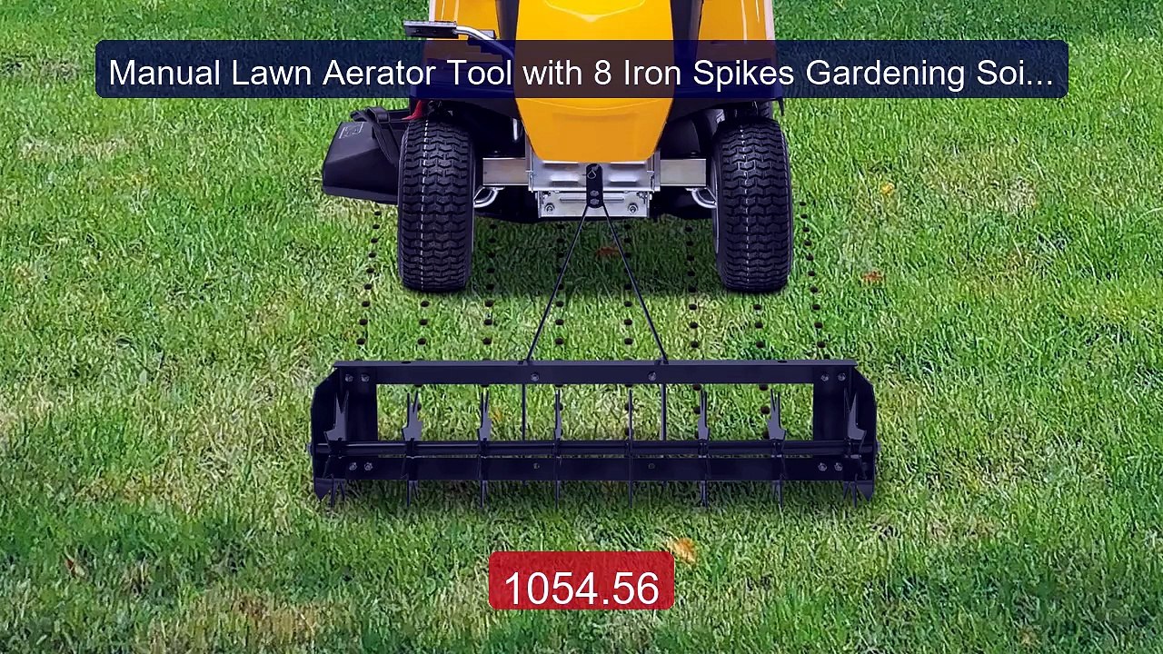 Manual Lawn Aerator Tool with 8 Iron Spikes Gardening Soil Scarifi... -- Best Deal 2026 | Shop Now!