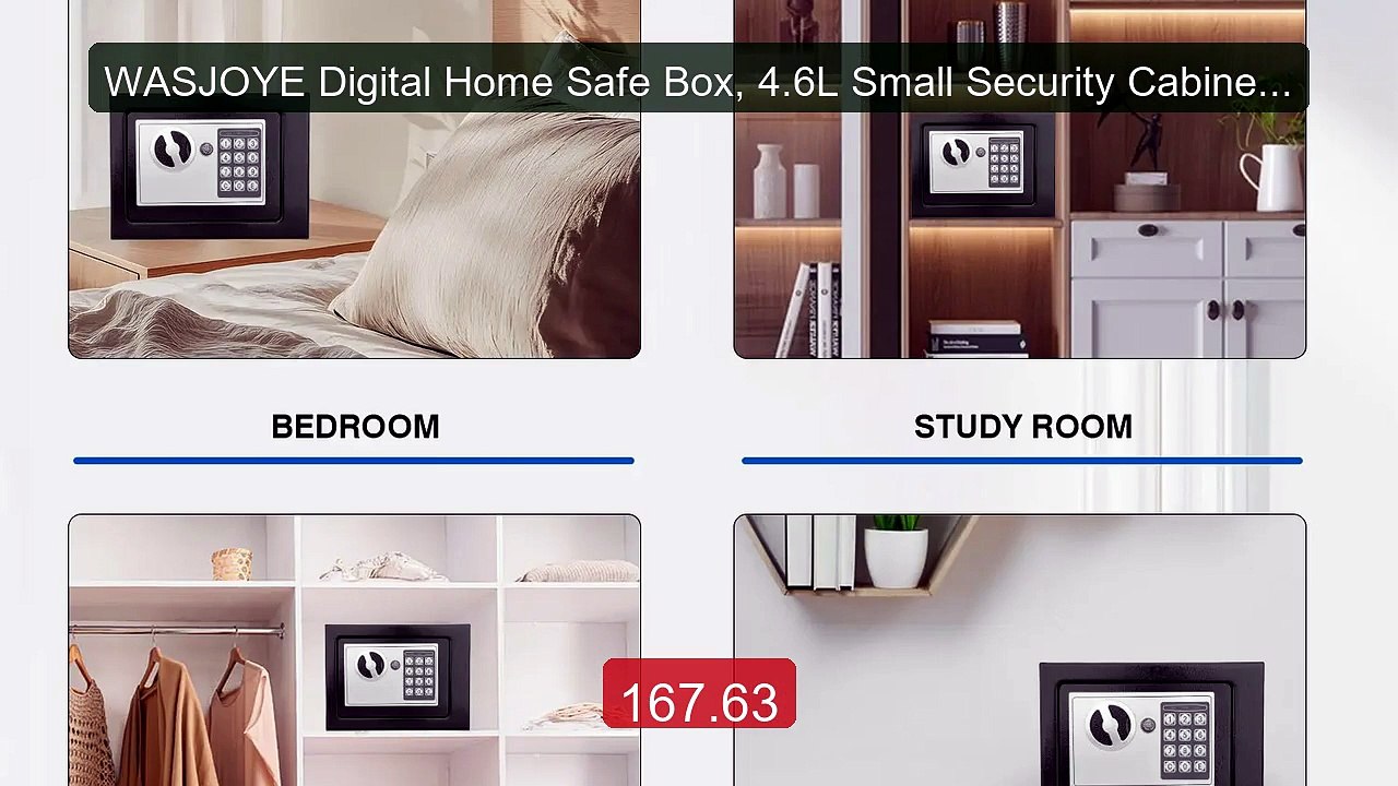 WASJOYE Digital Home Safe Box, 4.6L Small Security Cabinet, Digita... -- Best Deal 2026 | Shop Now!