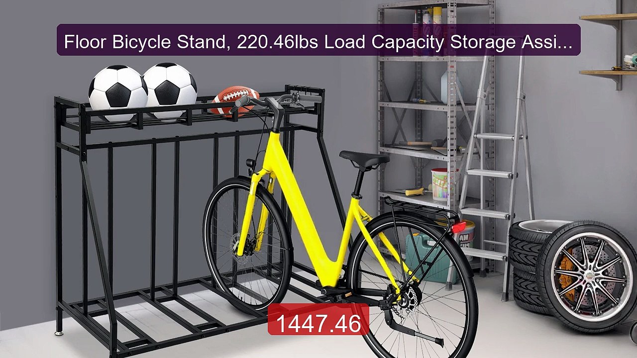 Floor Bicycle Stand, 220.46lbs Load Capacity Storage Assistant Spa... -- Best Deal 2026 | Shop Now!