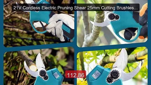 21V Cordless Electric Pruning Shear 25mm Cutting Brushless Mot... Hot Deal 2026 | Limited Offer!