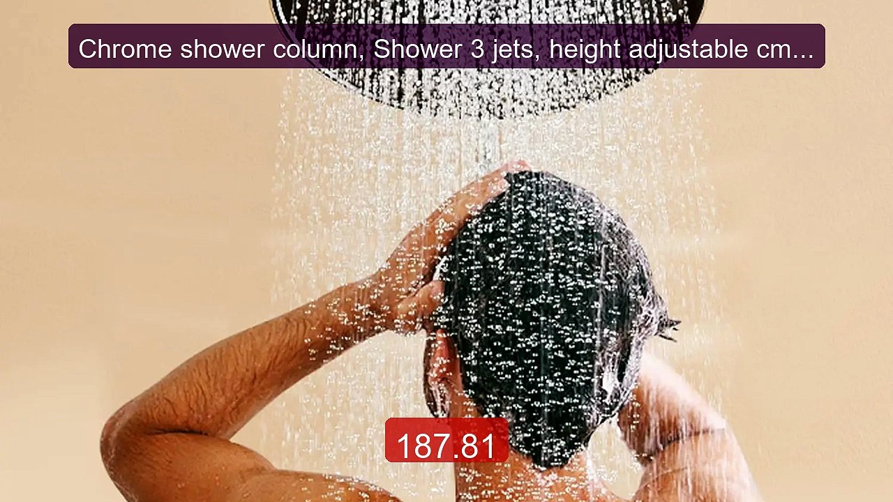 Chrome shower column, Shower 3 jets, height adjustable cm, wi... -- Amazing Value 2026 | Must Have!