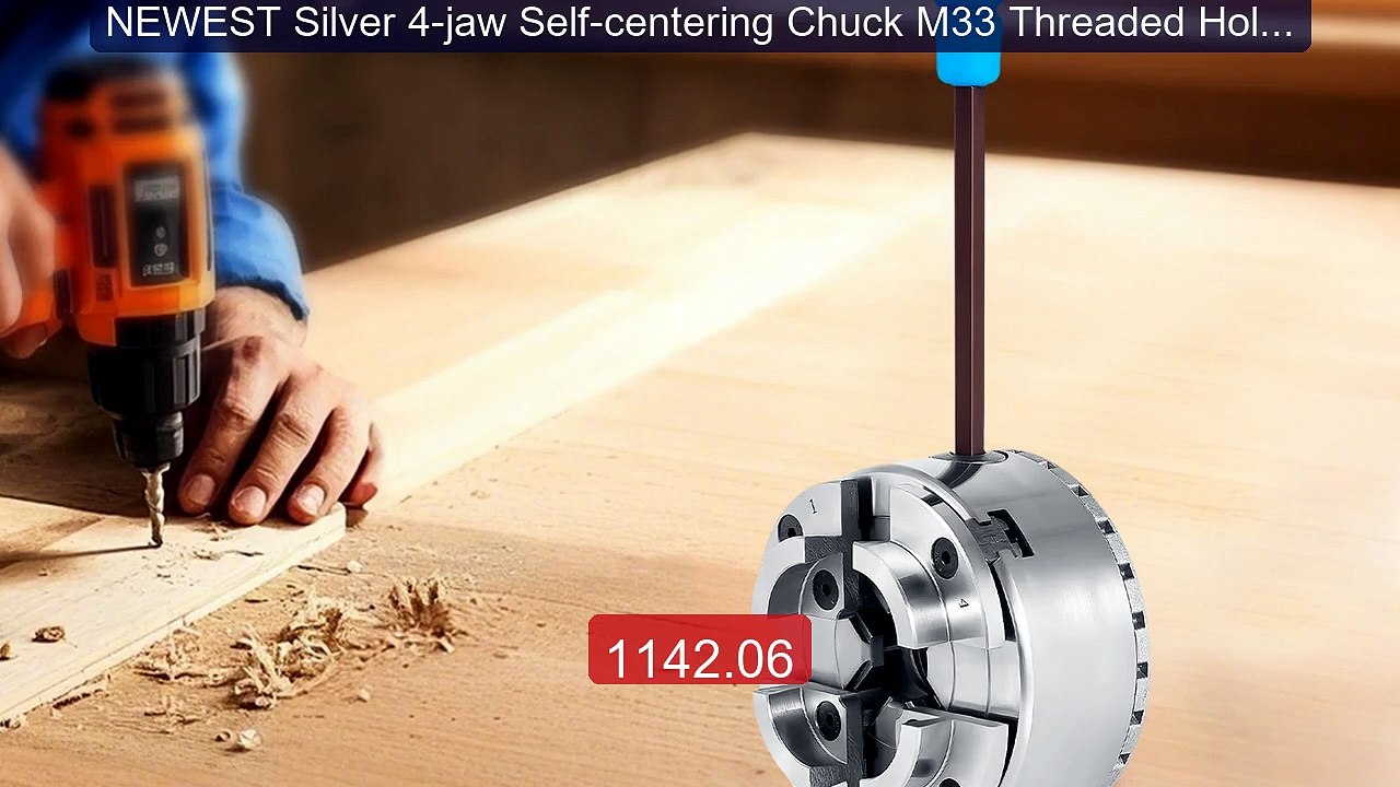 NEWEST Silver 4-jaw Self-centering Chuck M33 Threaded Hole ... -- Top Pick 2026 | Unbeatable Price!