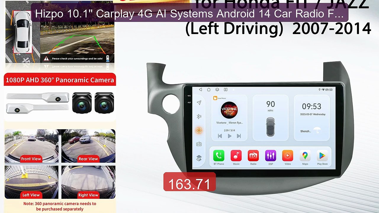 Hizpo 10.1'' Carplay 4G AI Systems Android 14 Car Radio For... -- Top Pick 2026 | Unbeatable Price!