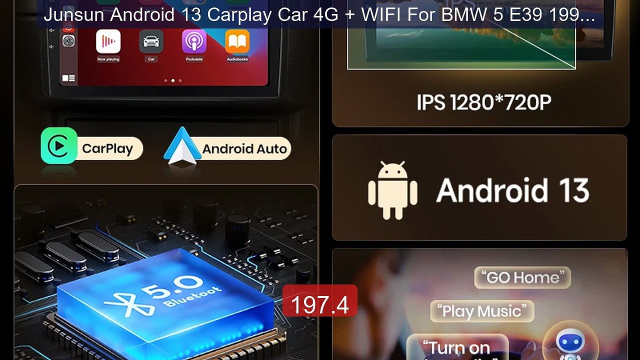 Junsun Android 13 Carplay Car 4G + WIFI For BMW 5 E39 1995 - 2003 E... -- Top Rated 2026 | Buy Now!