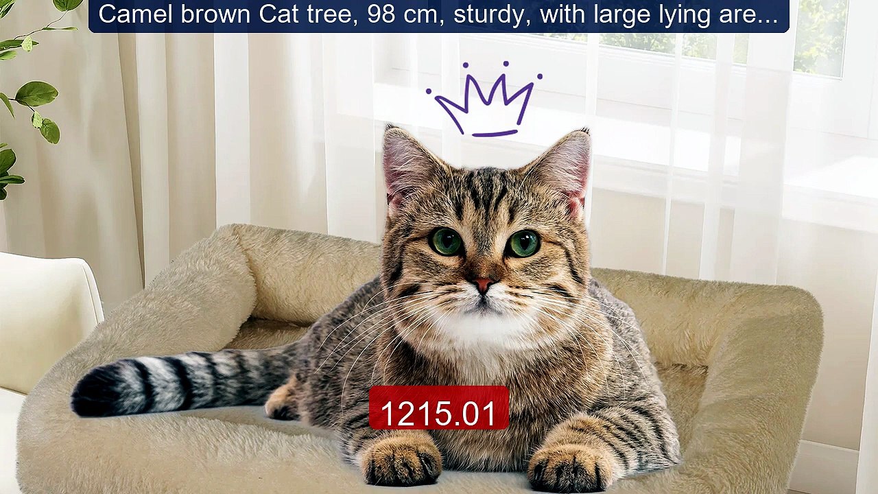 Camel brown Cat tree, 98 cm, sturdy, with large lying area,... -- Top Pick 2026 | Unbeatable Price!