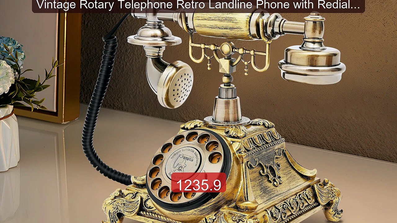 Vintage Rotary Telephone Retro Landline Phone with Redial Fun... -- Amazing Value 2026 | Must Have!