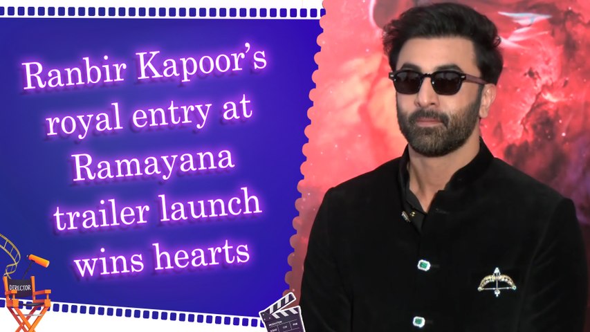 Ranbir Kapoor arrives in style at Ramayana trailer launch, crowd erupts in "Jai Shree Ram" chants