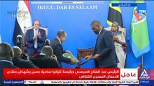 الرئيس السيسي ورئيسة تنزانيا يشهدان التوقيع على عدد من الاتفاقيات ومذكرات التفاهم
