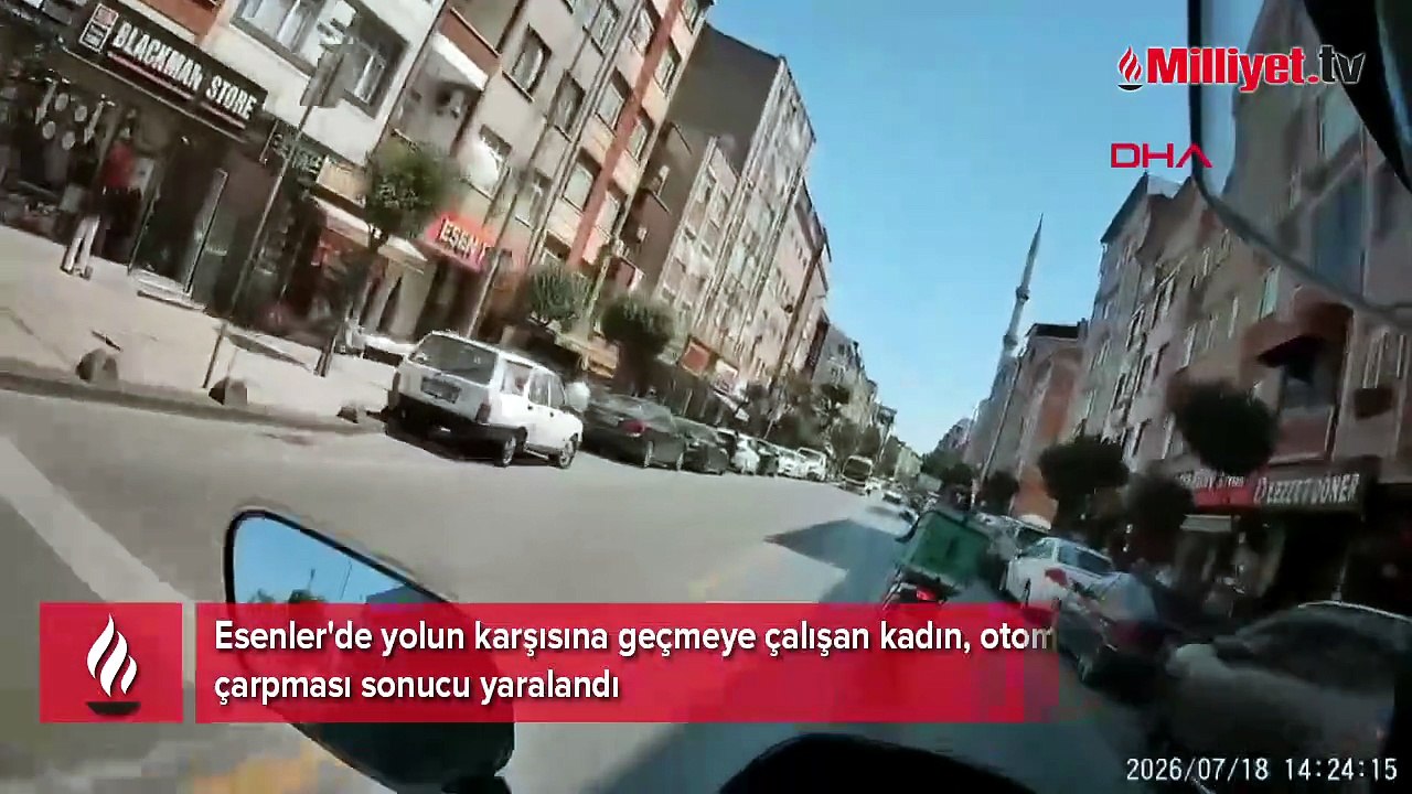 Karşıya geçmek isteyen kadına otomobil çarptı!