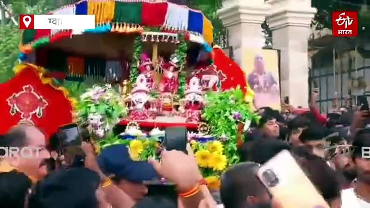 हाइड्रोलिक रथ पर सवार होकर निकले भगवान जगन्नाथ, रथयात्रा की भक्ति में डूबा ग्वालियर