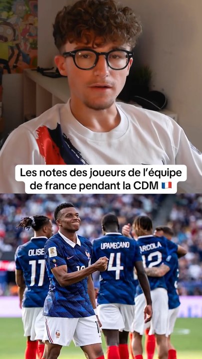 Les notes des joueurs de l’équipe de france pendant la Coupe du Monde #foot #lesbleus #coupedumonde #equipedefrance