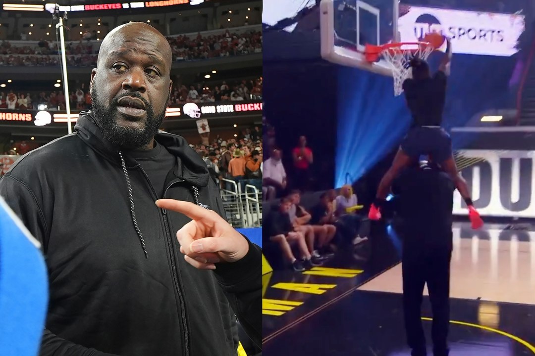 The shortest dunker in the world jumps over Shaquille O’Neal on resurfaced mind-blowing video