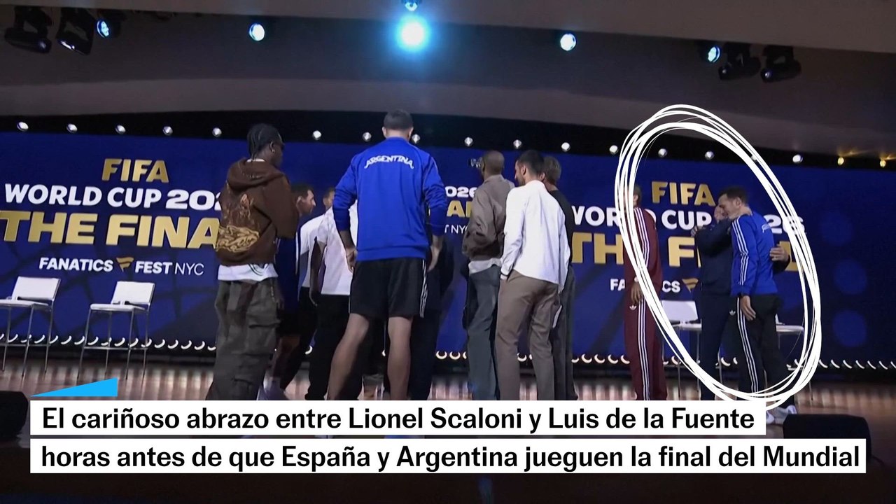El cariñoso abrazo entre De la Fuente y Scaloni horas antes de la final del Mundial 2026