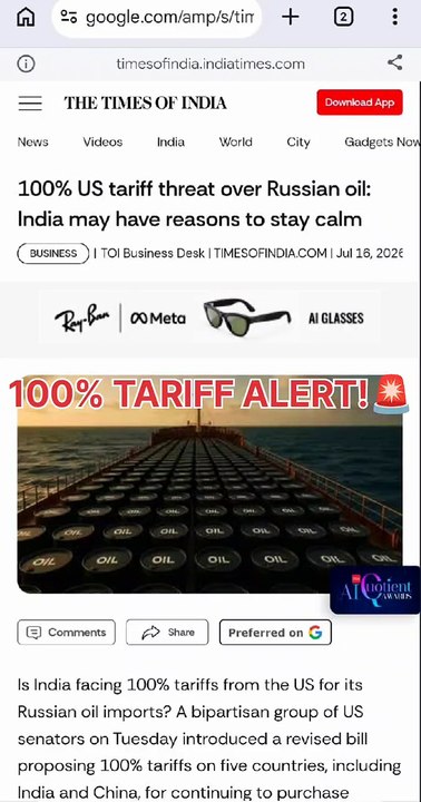 US-India Tariff Threat: Will Indian Stock Market Crash? 🚨
