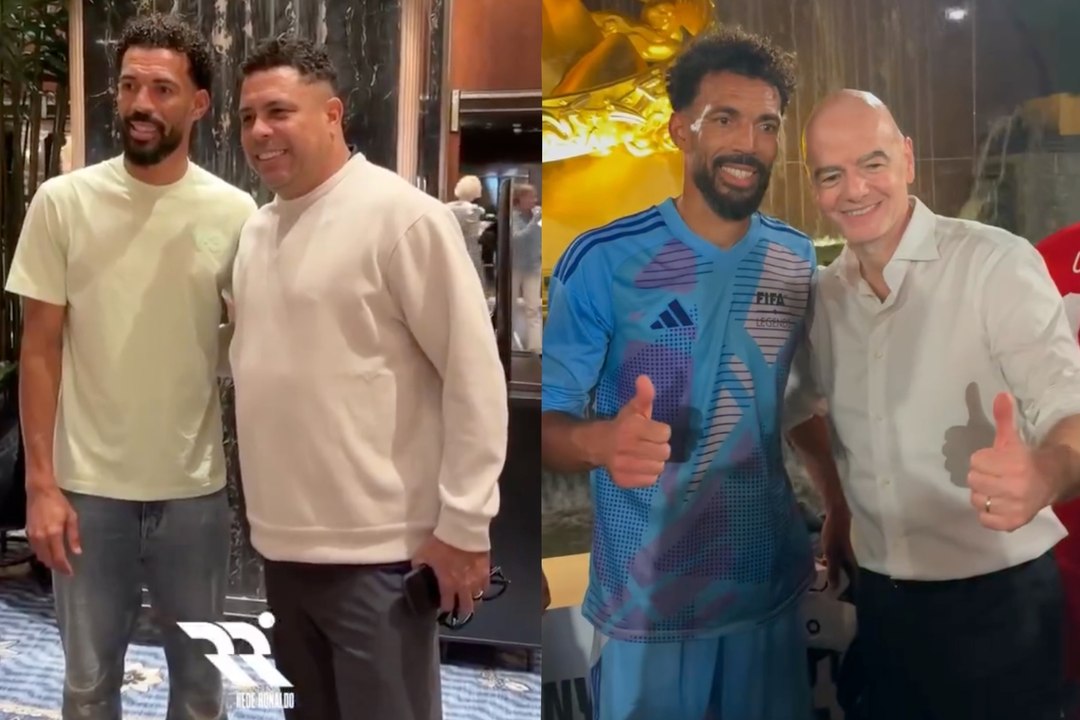 Vozinha recibe un trato de leyenda entre las grandes figuras del fútbol y conquista a los aficionados