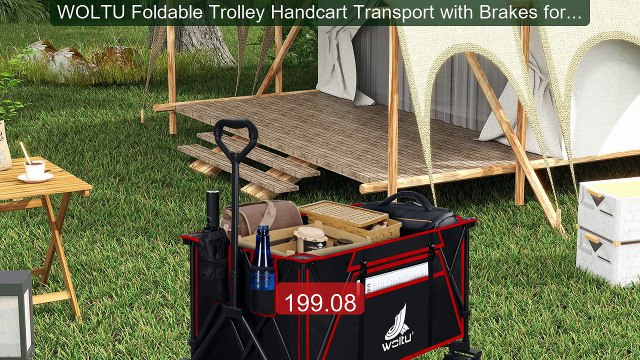 WOLTU Foldable Trolley Handcart Transport with Brakes for All ... Hot Deal 2026 | Limited Offer!