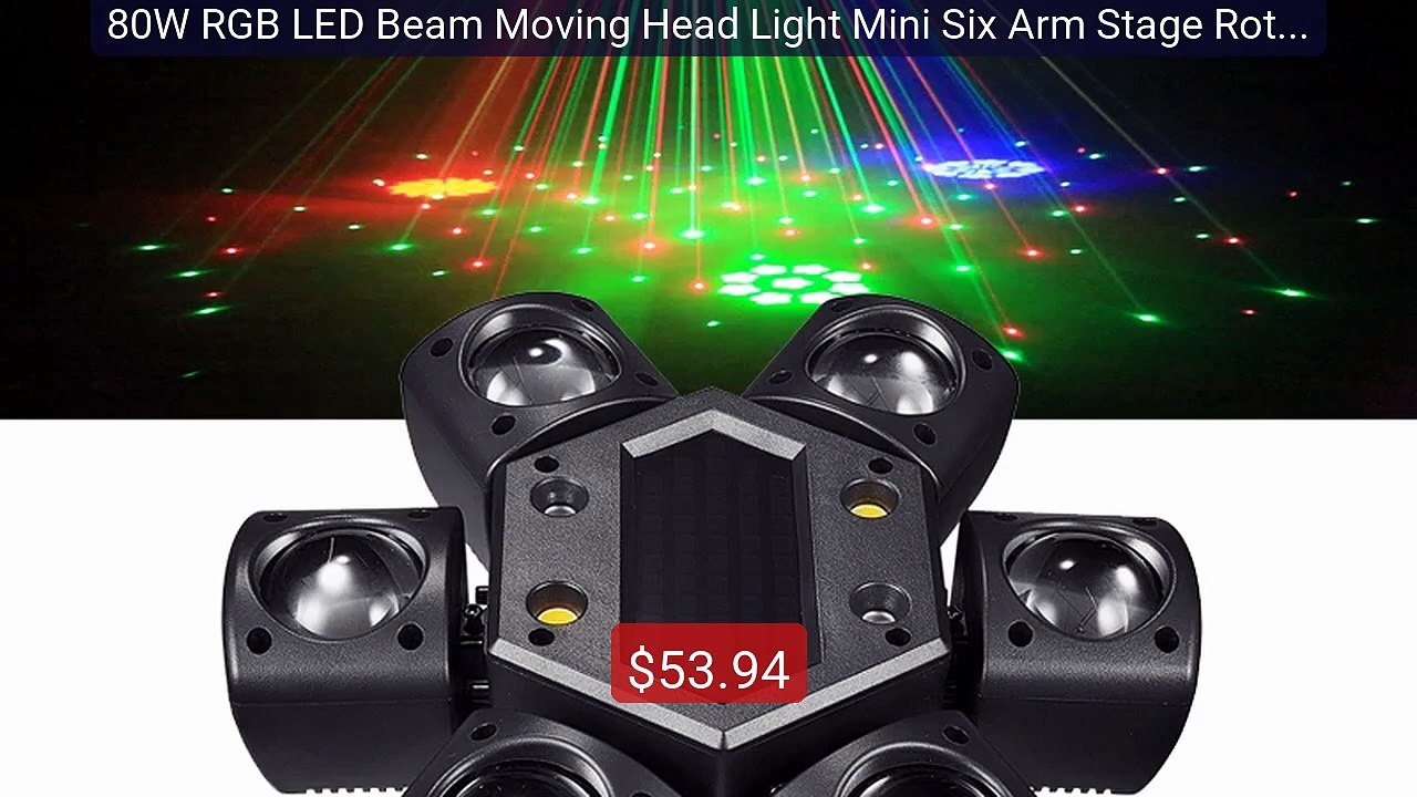 80W RGB LED Beam Moving Head Light Mini Six Arm Stage Rotat... -- Top Pick 2026 | Unbeatable Price!
