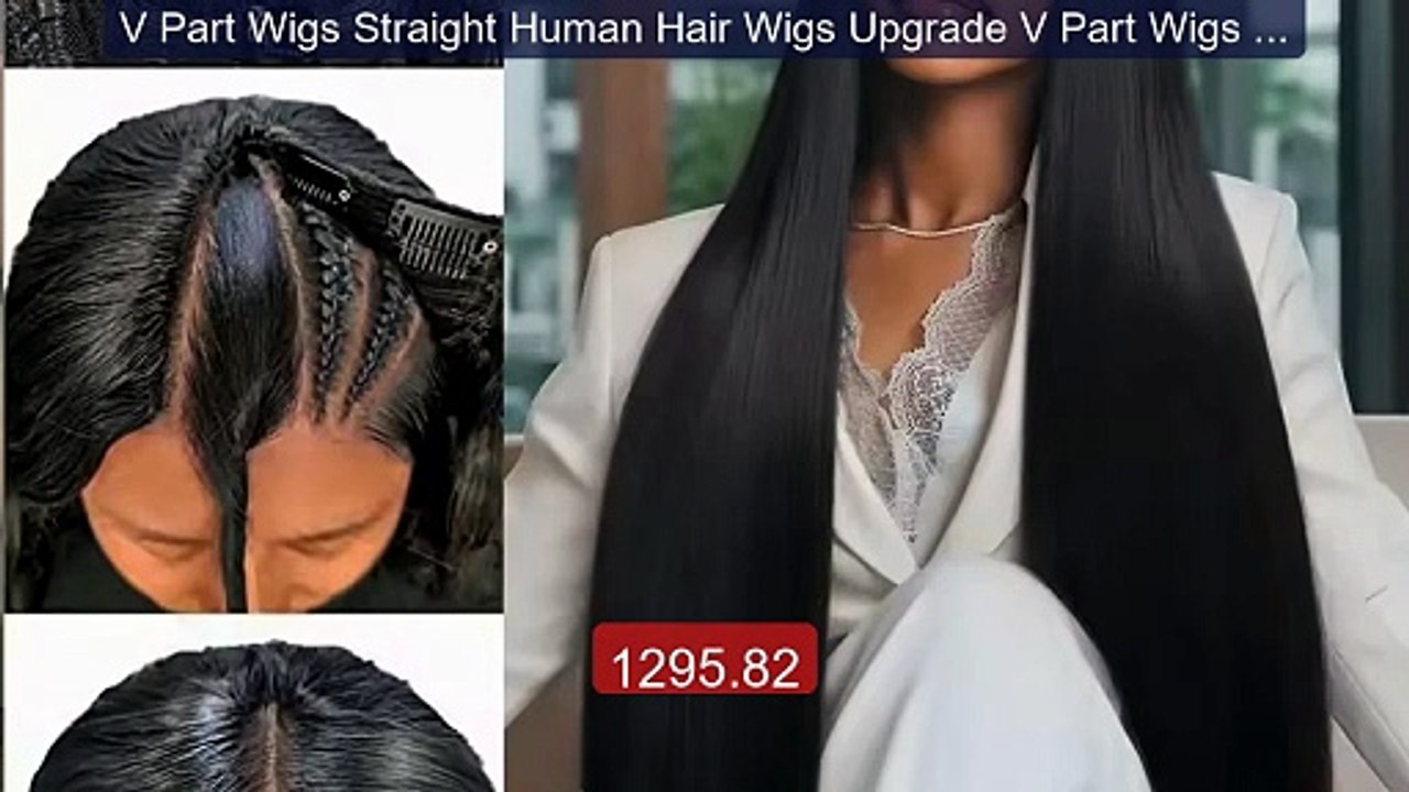 V Part Wigs Straight Human Hair Wigs Upgrade V Part Wigs Fo... -- Top Pick 2026 | Unbeatable Price!