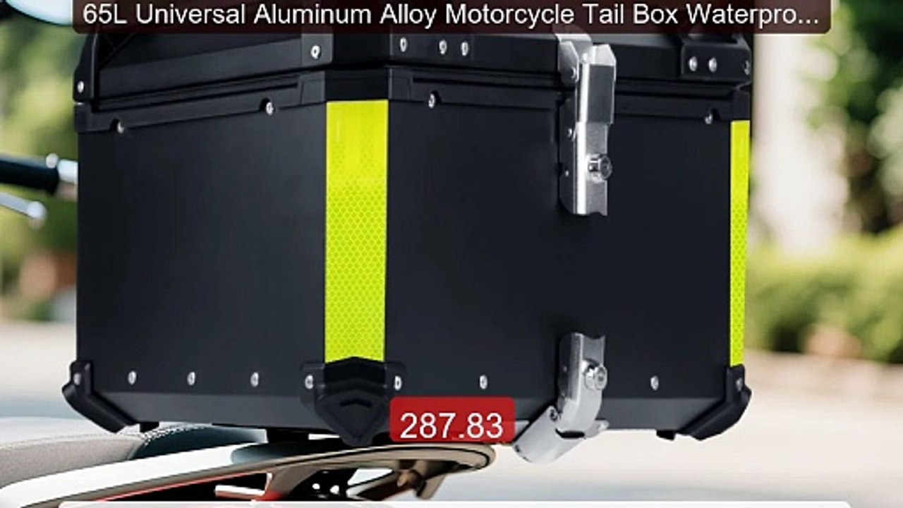 65L Universal Aluminum Alloy Motorcycle Tail Box Waterproof R... -- Amazing Value 2026 | Must Have!
