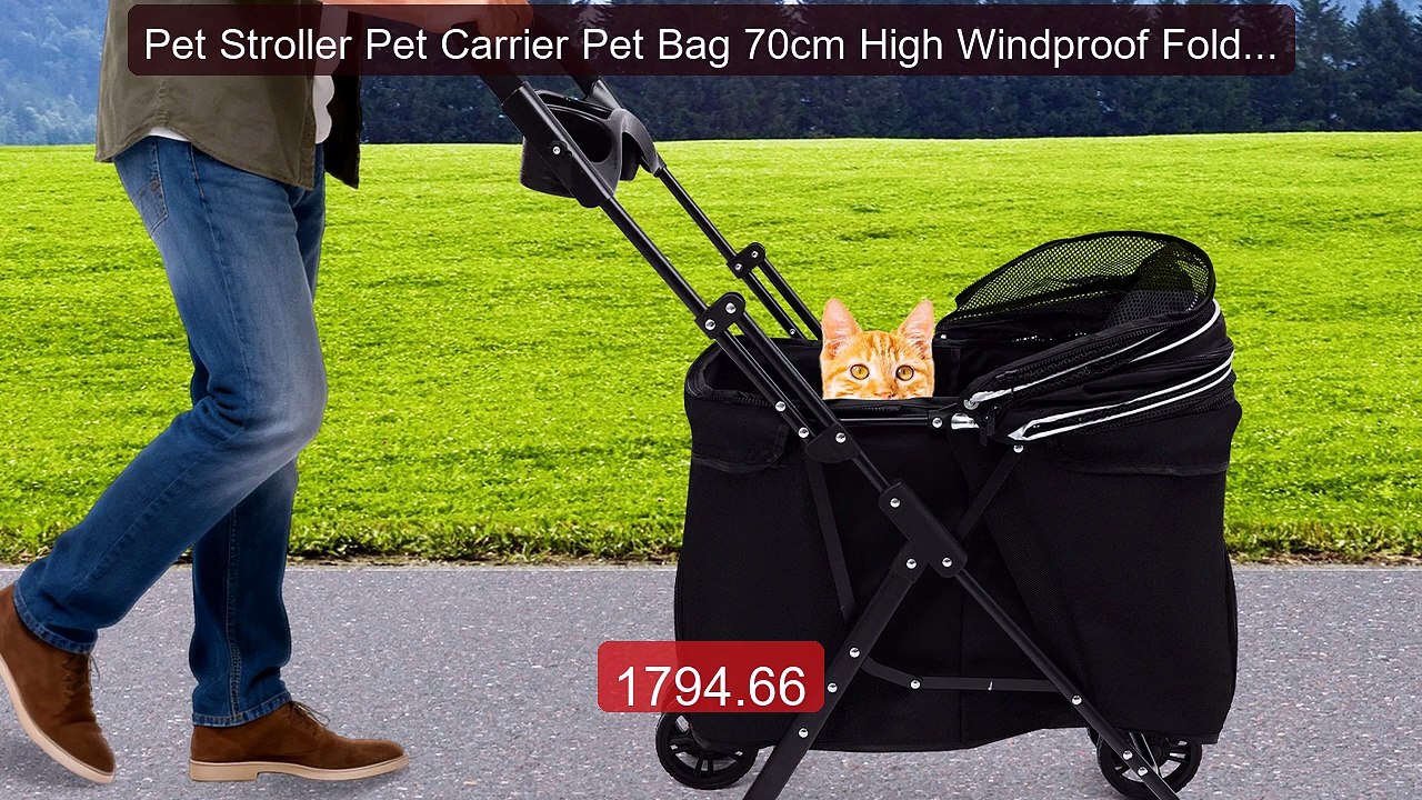 Pet Stroller Pet Carrier Pet Bag 70cm High Windproof Foldable ... -- Best Buy 2026 | Great Quality!