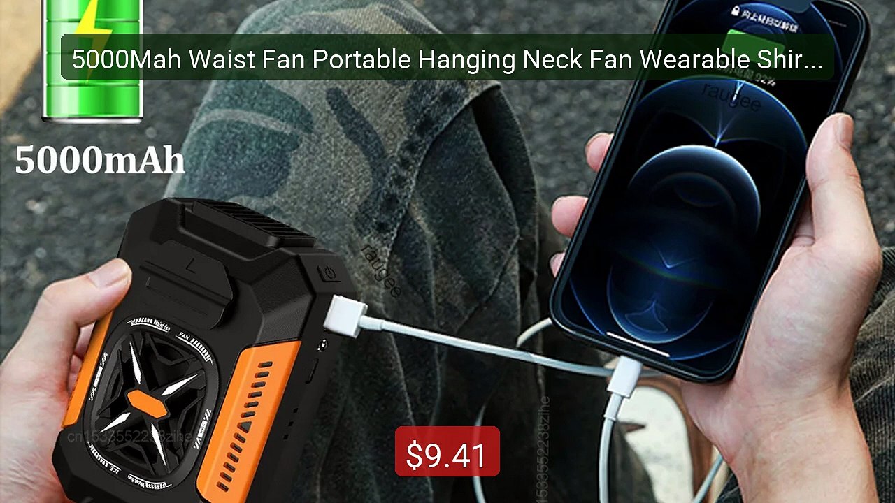 5000Mah Waist Fan Portable Hanging Neck Fan Wearable Shirt Fa... -- Amazing Value 2026 | Must Have!