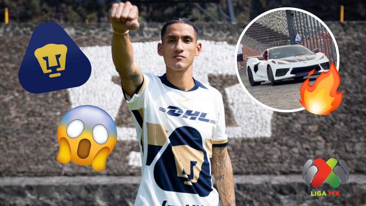 Uriel Antuna roba miradas al llegar en un lujoso automóvil para el Pumas vs Pachuca