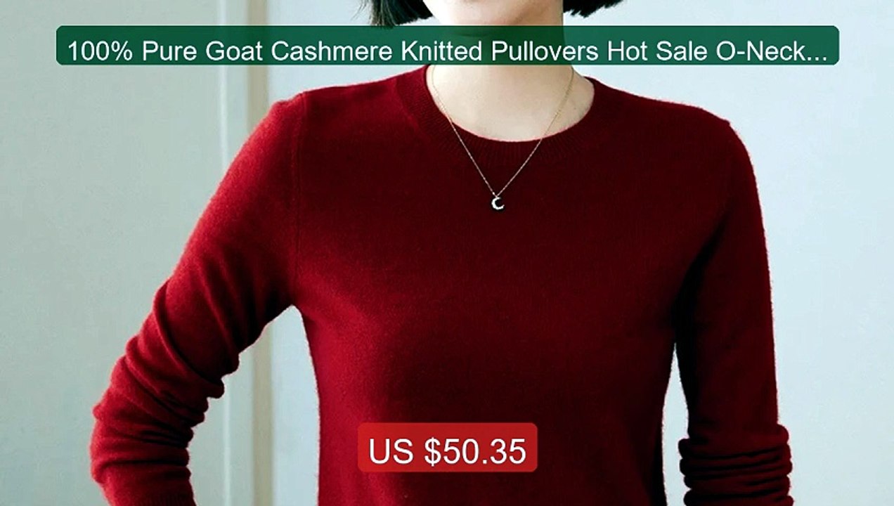 100% Pure Goat Cashmere Knitted Pullovers Hot Sale O-Neck Sweaters ... -- Top Rated 2026 | Buy Now!