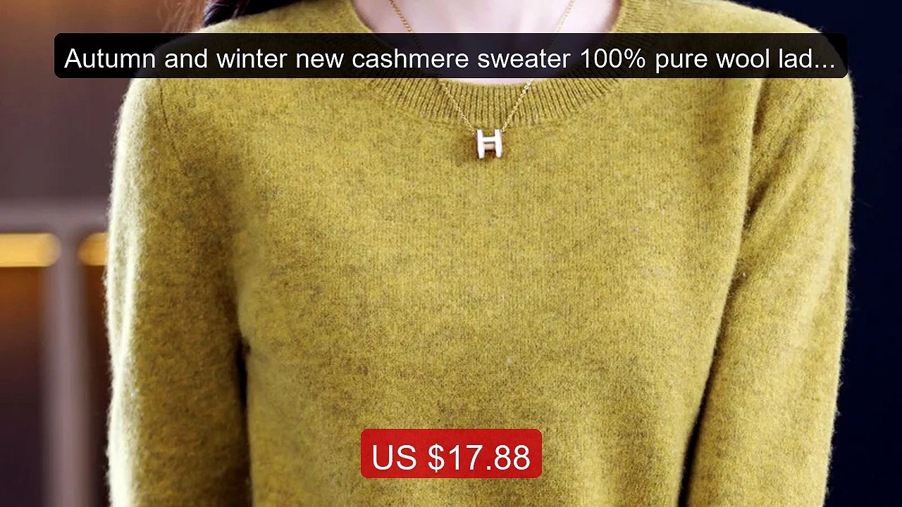 Autumn and winter new cashmere sweater 100% pur...
