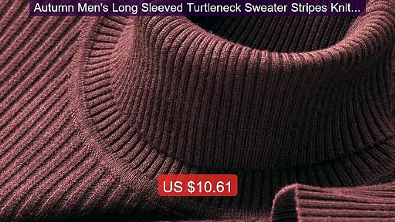 Autumn Men's Long Sleeved Turtleneck Sweater Stripes Knitted ... -- Amazing Value 2026 | Must Have!