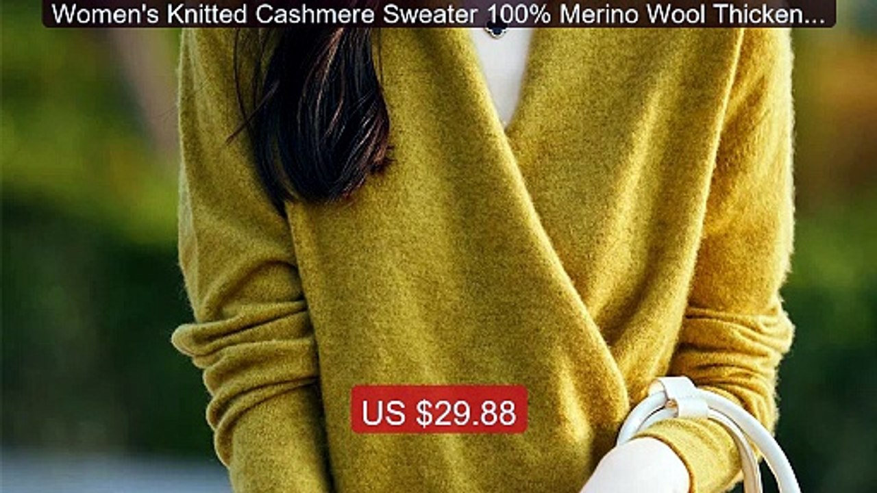 Women's Knitted Cashmere Sweater 100% Merino Wool Thickened Top Loo... -- Top Rated 2026 | Buy Now!