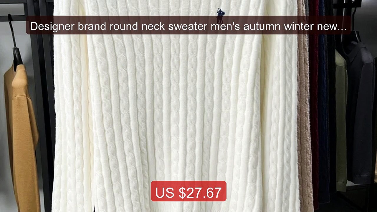 Designer brand round neck sweater men's autumn winter new fas... -- Amazing Value 2026 | Must Have!