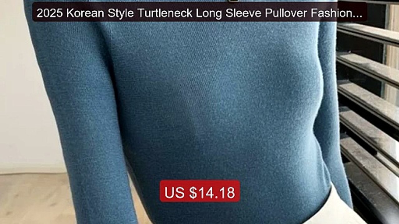 2025 Korean Style Turtleneck Long Sleeve Pullover Fashion Soft Warm... -- Top Rated 2026 | Buy Now!