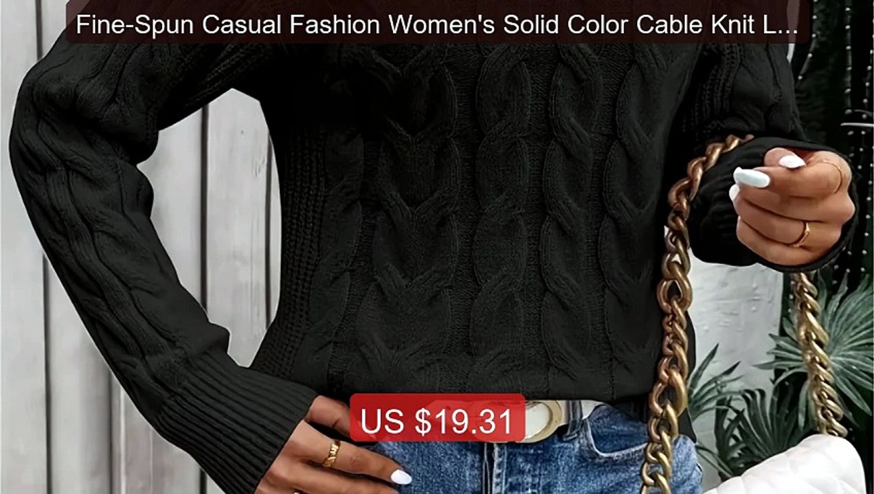 Fine-Spun Casual Fashion Women's Solid Color Cable Knit Long S... -- Best Buy 2026 | Great Quality!