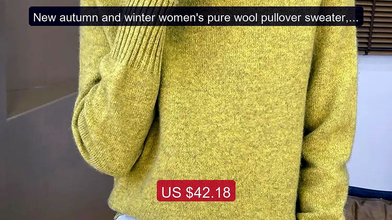 New autumn and winter women's pure wool pullover sweater, high... -- Hot Deal 2026 | Limited Offer!