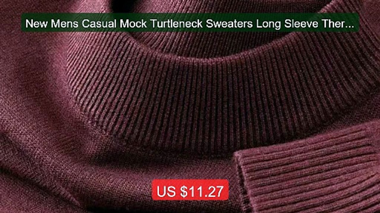 New Mens Casual Mock Turtleneck Sweaters Long Sleeve Thermal P... -- Hot Deal 2026 | Limited Offer!