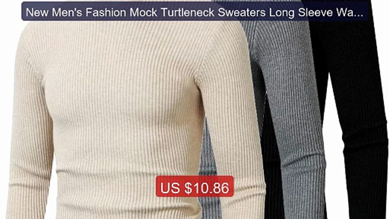 New Men's Fashion Mock Turtleneck Sweaters Long Sleeve Waem Pullove... -- Top Rated 2026 | Buy Now!