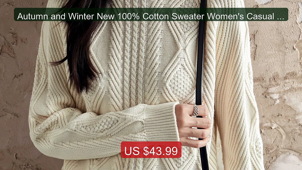 Autumn and Winter New 100% Cotton Sweater Women's Casual Knitted Ha... -- Top Rated 2026 | Buy Now!