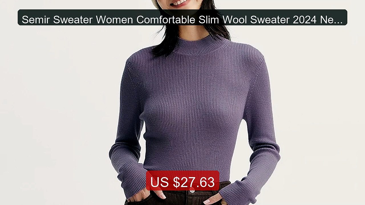 Semir Sweater Women Comfortable Slim Wool Sweater 2024 New Wi... -- Amazing Value 2026 | Must Have!