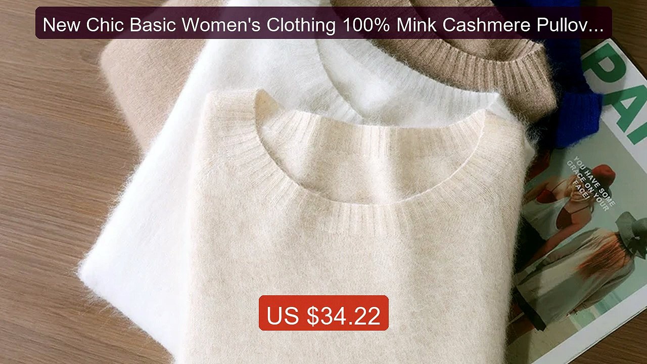 New Chic Basic Women's Clothing 100% Mink Cashmere Pullover S... -- Amazing Value 2026 | Must Have!