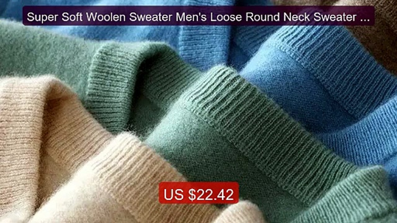 Super Soft Woolen Sweater Men's Loose Round Neck Sweater So... -- Top Pick 2026 | Unbeatable Price!