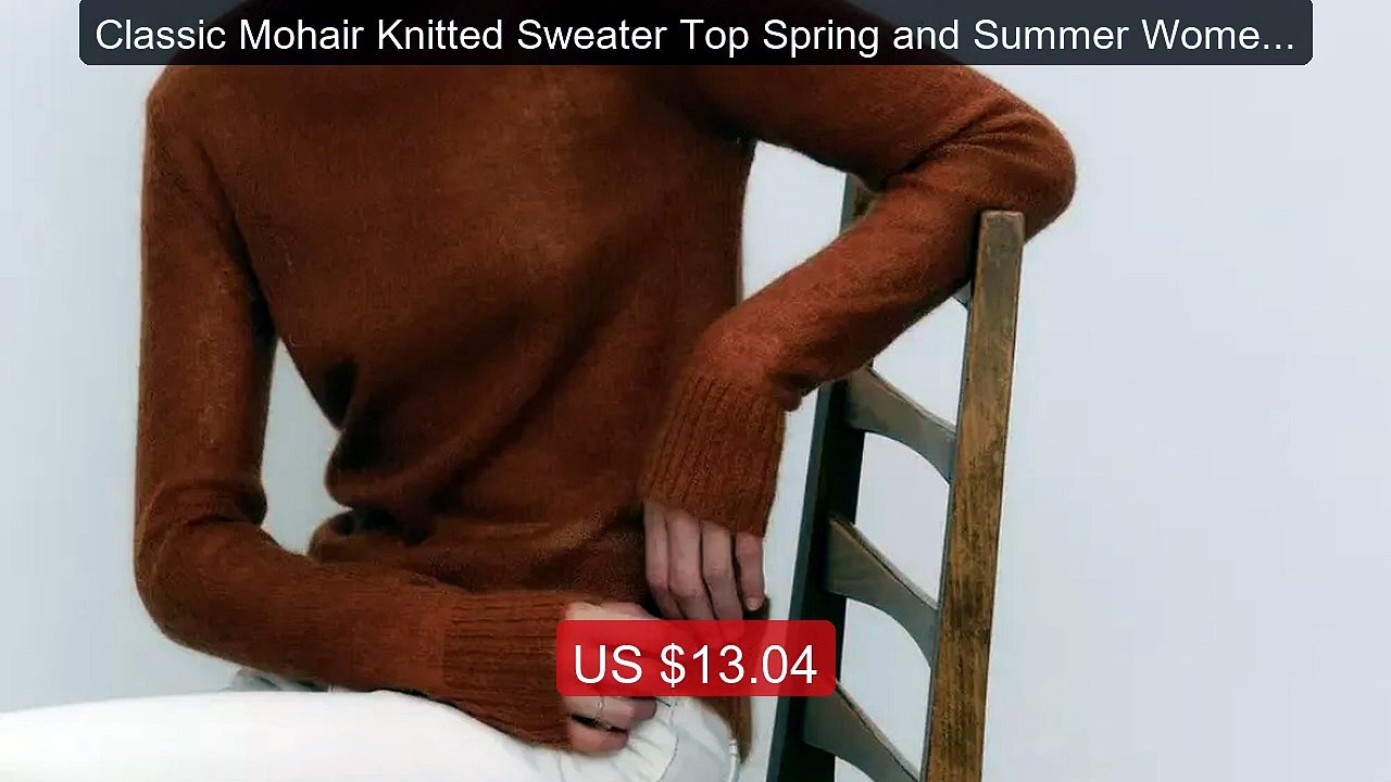 Classic Mohair Knitted Sweater Top Spring and Summer Women'... -- Top Pick 2026 | Unbeatable Price!