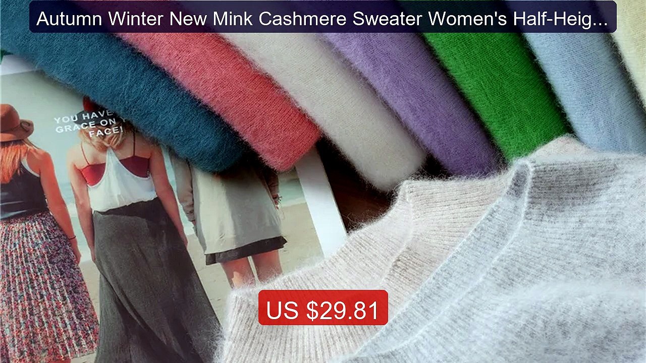 Autumn Winter New Mink Cashmere Sweater Women's Half-Height C... -- Amazing Value 2026 | Must Have!