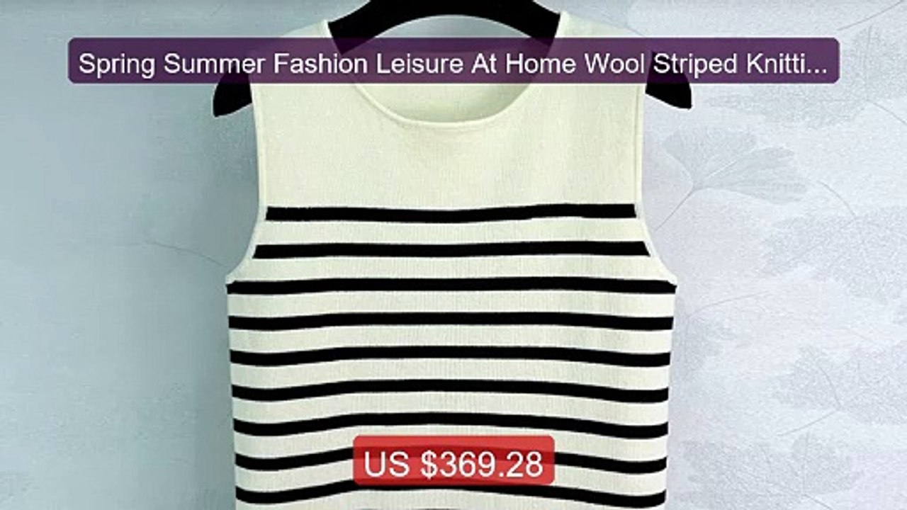 Spring Summer Fashion Leisure At Home Wool Striped Knitting Pu... -- Best Buy 2026 | Great Quality!