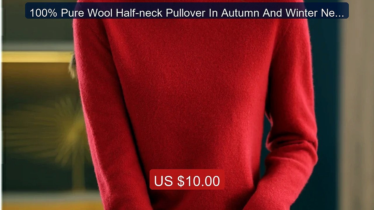 100% Pure Wool Half-neck Pullover In Autumn And Winter New ... -- Top Pick 2026 | Unbeatable Price!